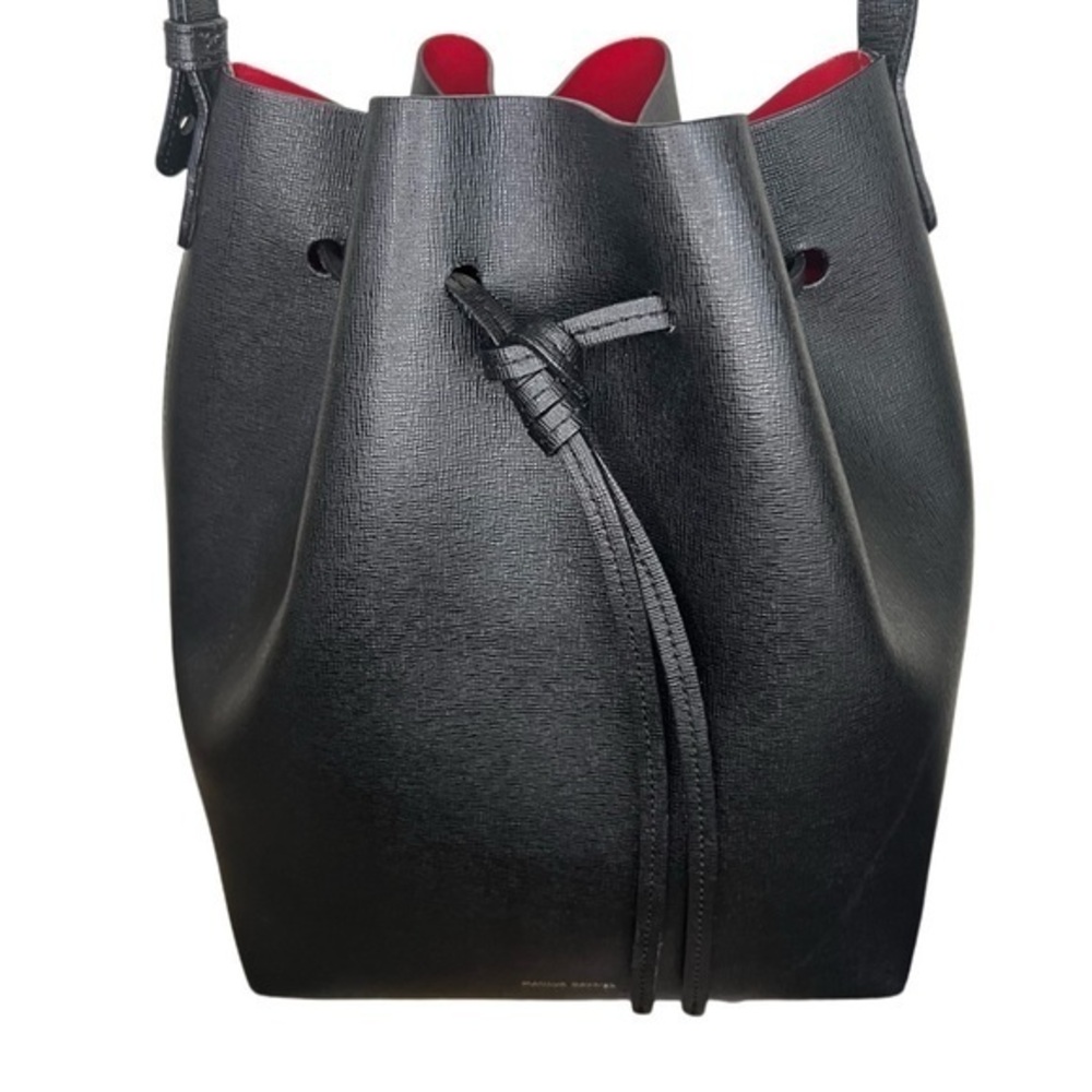 Mansur Gavriel Black Saffiano Leather Bucket Bag